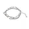 Charm Bracelets Bohemian Geometric Double Layer Punk Chunky Good Luck Chain Bracelet For Women Fashion Female Jewelry