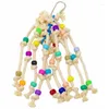 Autres fournitures d'oiseaux 1pc mâcher jouet perle coloré mignon perroquet suspendu morsure pour perruches perles support à mâcher