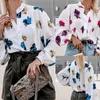 V-ausschnitt Sexy Hemd Mode Lässig Lose Bluse frauen Kleidung Langarm Büro Dame Elegante Kleidung Neue Blusas Tops