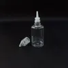 クリスタル蓋付きカラフルなプラスチックドロッパーオイルボトル3ml 5ml 10ml 15ml 20ml 30ml 50ml 100ml Pet Plastic Needle Squeezable Bottle for V rjgq