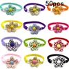 Dog Apparel 30/50Pcs Puppy Cat Grooming Collar Accessories Smile Style Bow Knot For Small Dogs Ties Pet Supplies