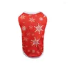 Vêtements pour chiens Robe de Noël Vêtements pour animaux de compagnie Gilet d'impression pour petits chiens moyens Vêtements Chat Mignon Mince Automne Hiver Chiot Accessoires