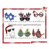 Dekoracja imprezy Partyspecs świąteczne okulary - Santa Hat Zabawne rekwizyty na świąteczny noworo