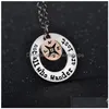 Pendant Necklaces Not All Who Wander Are Lost For Women Gold Sier Big Small Compass Round Chains Fashion Inspirational Jewelry Gift Dr Dhsmj