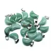 Anhänger Halsketten Natürlicher Kristallstein Charm Verschiedene Formen Grüne Aventurin Dekoration für Schmuckherstellung Drop Delivery Pen Dhgarden Dh3J7