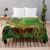 Blankets Henri Rousseau - Exotic Landscape Throw Blanket Weighted Baby Flannel Fabric