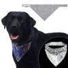 Vêtements de chien Coloré Chiens réfléchissants Bandanas avec bâton magique Chats Bandana Plaid Bavoirs Lavable Noeud papillon Collier Chat Écharpe Accessori