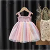 Robes de filles été 1 an bébé fille vêtements d'anniversaire robe pour princesse fête vêtements pour bébés enfant en bas âge dressgirls livraison directe enfants Dhtsy