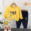 Set di abbigliamento Moda autunnale Vestiti per neonata Bambini Bambini Ragazzi T-shirt Pantaloni 2 pezzi/set Tute per neonati per costumi casual per bambini