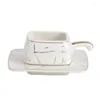 Koppar Saucers Luxury Coffee Set Ceramic Tilt Mönster Turkiet Europeisk stil Expresso Cup och Saucer Creative Design