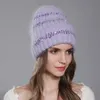 Berretti con teschio/teschio CNTANG Cappello alla moda con paillettes rotonde Berretti invernali caldi Cappelli di pelliccia di coniglio d'angora per le donne Cappelli femminili lavorati a maglia Berretto di alta qualità y2k 230915