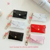 Leather Unisex Designer Key Pouch Fashion Purse keyrings Mini Wallets Coin Credit Card Holder 6 styles epacket283z