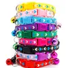 Dog Collars Leashes Fashion Pet Collar Colorful Pattern Heart Cute Bell Adjustable For Cats Puppy DIY Accessories 230915