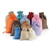 Gift Wrap Eco-Friendly Mini Burlap Jute Sackcloth Linen Dstring Bags Jewelry Pouches Bag Christmas Packaging Drop Delivery Home Garden Dhcwk