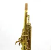 Eastern Music unlacquer yellow brass body straight soprano saxophone