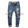 Jeans pour hommes Plus Size Jeans pour hommes Pantalon sarouel en denim bleu clair Grande taille 40 42 44 46 48 J230915