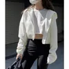 Dames Hoodies Lente Herfst Casual Y2k Zip Up Hoodie Sweatshirt Dameskleding Koreaanse Mode Lange Mouw Crop Top Harajuku Losse Vesten