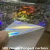 NEW HD Holographic Laser Gloss Forged Carbon Vinyl Car Wrap Film With Air Release Like 3M Quality Initial Low Tack Glue 1 52x18m329z