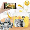 Fotocamera Wifi per bambini con stampa Stampa istantanea di foto Fotocamera Giocattoli per bambini Ragazzo Ragazza Simpatico regalo di Natale Videocamera per stampa digitale 1080P