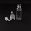 Flacons compte-gouttes en plastique colorés avec couvercle en cristal 3 ml 5 ml 10 ml 15 ml 20 ml 30 ml 50 ml 100 ml Bouteille d'aiguille en plastique PET pour liquide de jus électronique Mbwxv