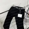 Women Denim Pants Designer Jeans Letter Webbing midja Elastisk blyertsbyxa Slim Black Tights Fyra säsong