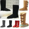 Bottes hautes classiques pour femmes Australie Neige Hiver Cuir