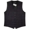 Men's Vests Fashion Classic Tie Set Slim Fit Vneck Collarless Male Waistcoat Gilet Casual Wedding Business Jacket BarryWang 230914