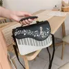 Akşam çantaları işlemeli piyano tuşları kare çanta yüksek kaliteli pu deri kadın tasarımcı çanta küçük omuz Messenger