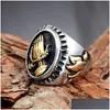 Solitaire Ring High Quality 316 Stainless Steel Christianity The Virgin Mary Christian Relin Gold Plated Of Peace Men Women Relius Jew Dhckd