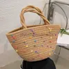 Borse di stoffa Borsa di paglia 2023 Borsa a tracolla rossa da donna con secchiello per cestino di verdure portatile01 Stylisheendibags