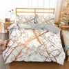 Bedding Sets Marble Pattern Printed Duvet Cover Single Twin Double Full King Size Fashion With Pillow Case Bedroom Textiles