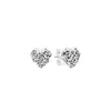 Authentic Heart Swirls Stud Earrings S925 Sterling Silve Fine Jewelry Fits European Style Earrings Designer For Women 297099CZ