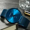 Cwp 2021 CRRJU marca semplice ultra-sottile orologio da uomo moda minimalista maglia di acciaio inossidabile orologio da polso al quarzo Relogio Masculino266L