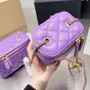 Women Luxury Brand Bag Box Bag New Gold Ball Box Black Gold Color Smooth Cowhide Bag Handbag Crossbody Bag Metal Chain Backpack Mini Size 19cm/10cm