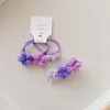 Haarschmuck, niedliche Blumennadel, elastische Bänder, handgefertigte Wolle, Strickklammern, Haarspangen für Kinder, Mädchen, Kinder