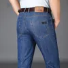 Mens Jeans Tfetters Brand Summer Pants Big Size 2942 Thin Breath Silk Fabric Mid Straight Regular Full Length Work 230915