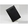 Cadeau cadeau 500pcs 8x12cm 10x15cm couleur noire sacs de stockage de nourriture en mylar métallique à fond plat feuille d'aluminium petite fermeture à glissière en plastique livraison DHG9B