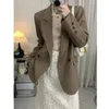 Damenanzüge UNXX 2023 Frauen Zweireiher Blazer Büro Dame Lose Klassische Mantel Anzug Jacke Weibliche Chic Outwear Outfits Femme