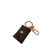 Fashion Purse Pendant Designer Letter Wallet Keychain Keyring Car Chain Charm Brown Flower Mini Bag Trinket Gifts Accessories208N