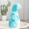 Gato cão com capuz capa de chuva filhote de cachorro gatos casaco de chuva jaqueta à prova dwaterproof água para cães primavera aummer macio fino roupas para cães XS-3XL 201109279i