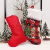 Peluche calze di Natale albero appeso decorazioni di buon Natale sacchetto regalo di caramelle ornamenti per la casa regali di Natale felice anno nuovo