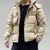 Parkas pour hommes Doudoune hiver hommes doudoune noire et beige style britannique Parka épaissi chaud court à capuche affaires loisirs manteaux J230916