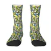 Calcetines para hombres Novedad Impresión Quaker Parrots Squad para hombres Mujeres Elástico Verano Otoño Invierno Parrot Birds Crew