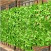 Decorative Flowers Wreaths Garden Plant Fence Artificial Faux Green Leaf Privacy Sn Panels Rattan Outdoor Hedge Home Decor 0.5X1M/ Dhuwn