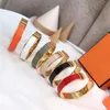 Briefarmband voor dames designer sieraden manchet bangle verguld rosé goud zilver meerkleurig emaille klassieke gesp casual designer armbanden elegante zb003