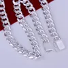 10mm 20 24 chaîne cubaine lourde pour hommes, collier à la mode, bijoux en argent 925, chaînes brésiliennes pour hommes, necklaces284Z