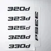 Nero 316d 320d 325d 328d 330d 335d Emblema Numero Lettere Distintivi Posteriori per BMW Serie 3 E90 E46 E91 E92 E93 F30 Accessori Auto2751