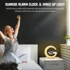 Caseist Wholesale 2024 미니 블루투스 스피커 무선 충전 스마트 분위기 가벼운 고속 충전기 Qi 폰 화이트 노이즈 rgb 나이트 램프 LED 알람 시계 데스크 선물