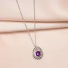 Exquisite and Creative Water Drop Pendant Hollow Zircon Necklace for Women Proposal Jewelry Accessories Banquet Gift for Lover