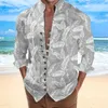 Мужские футболки с дизайном, мужские футболки для отдыха на море и отдыха, свободные пуговицы с воротником-стойкой, цифровые 3D-печатные милые летние топы с коротким рукавом